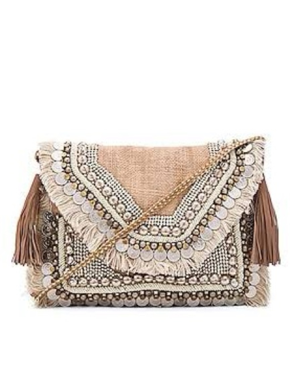 NEW SHASHI Leela Clutch- Natural